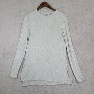 Athleta Womens XS Long Sleeve Light Gray Modal Blend  Top